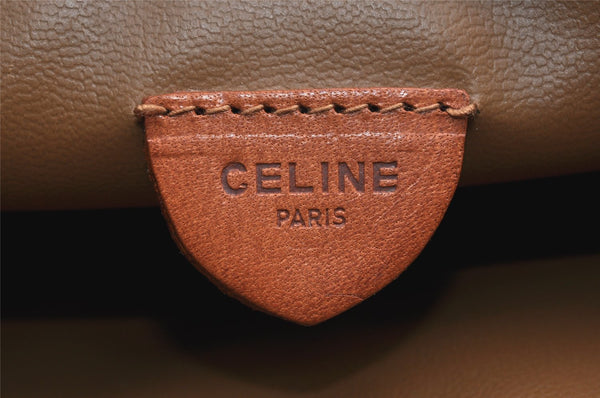 Authentic CELINE Macadam Blason Pattern Clutch Hand Bag PVC Leather Beige 2241K
