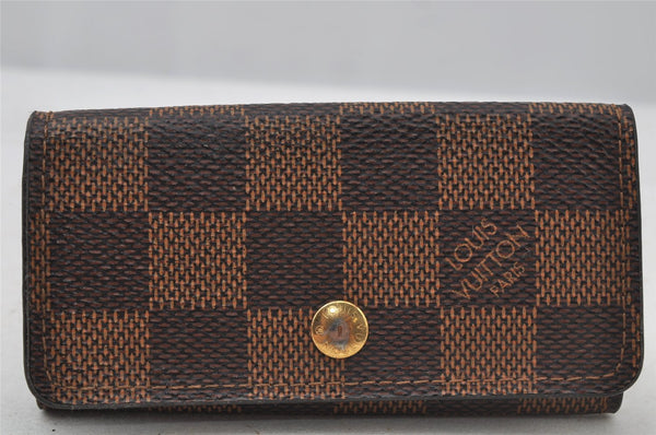 Authentic Louis Vuitton Damier Multicles 4 Key Case Holder N62631 LV 2246J