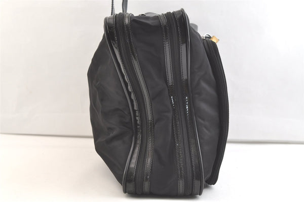 Authentic GUCCI Vintage Briefcase Business Bag Nylon Enamel Black 2248K
