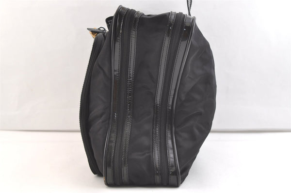 Authentic GUCCI Vintage Briefcase Business Bag Nylon Enamel Black 2248K