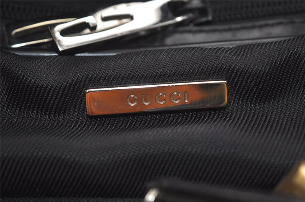Authentic GUCCI Vintage Briefcase Business Bag Nylon Enamel Black 2248K
