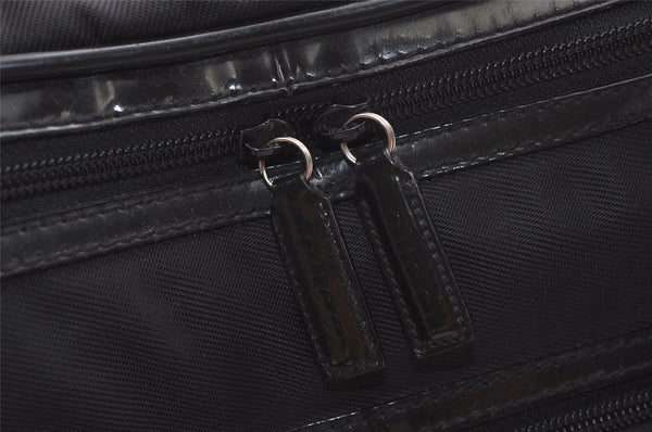 Authentic GUCCI Vintage Briefcase Business Bag Nylon Enamel Black 2248K