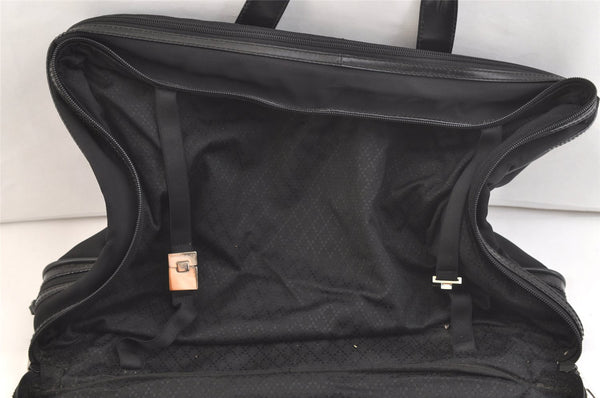 Authentic GUCCI Vintage Briefcase Business Bag Nylon Enamel Black 2248K