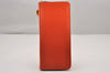 Authentic YVES SAINT LAURENT Round Zip Long Wallet Purse Leather Orange 2249J