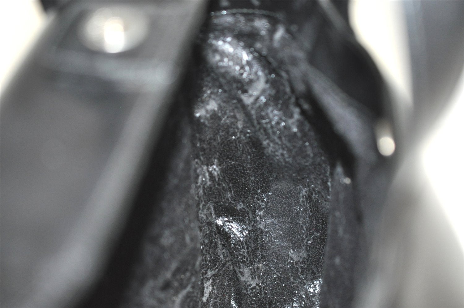 Authentic GUCCI Interlocking G 2Way Shoulder Hand Bag Enamel Black Junk 2252I