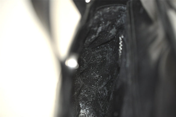 Authentic GUCCI Interlocking G 2Way Shoulder Hand Bag Enamel Black Junk 2252I