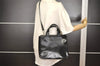 Authentic GUCCI Interlocking G 2Way Shoulder Hand Bag Enamel Black Junk 2252I