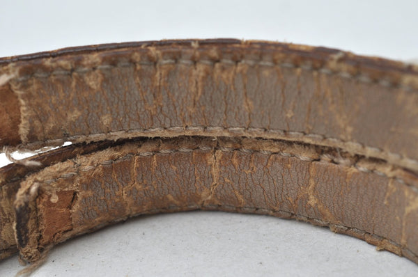 Authentic GUCCI Shoulder Hand Tote Bag GG Canvas Leather 31243 Beige 2252J