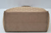 Authentic GUCCI Shoulder Hand Tote Bag GG Canvas Leather 31243 Beige 2252J