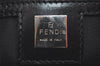 Authentic FENDI Vintage Shoulder Bag Purse Unborn Calf Leather Black 2253I