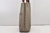 Authentic GUCCI Web Sherry Line Shoulder Tote Bag GG PVC Leather Brown 2253J