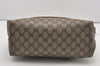 Authentic GUCCI Web Sherry Line Shoulder Tote Bag GG PVC Leather Brown 2253J