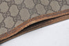 Authentic GUCCI Web Sherry Line Shoulder Tote Bag GG PVC Leather Brown 2253J