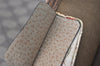 Authentic GUCCI Web Sherry Line Shoulder Tote Bag GG PVC Leather Brown 2253J