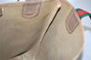 Authentic GUCCI Web Sherry Line Shoulder Tote Bag GG PVC Leather Brown 2253J
