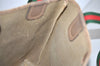 Authentic GUCCI Web Sherry Line Shoulder Tote Bag GG PVC Leather Brown 2253J