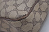 Authentic GUCCI Web Sherry Line Shoulder Bag Purse GG PVC Leather Brown 2254J