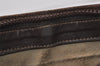 Authentic GUCCI Web Sherry Line Shoulder Bag Purse GG PVC Leather Brown 2254J