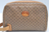 Authentic GUCCI Micro GG PVC Leather Clutch Hand Bag Purse Brown Junk 2256J