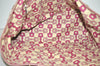 Authentic GUCCI Sherry Line Tote Bag GG Canvas Leather 139260 Beige Pink 2257I