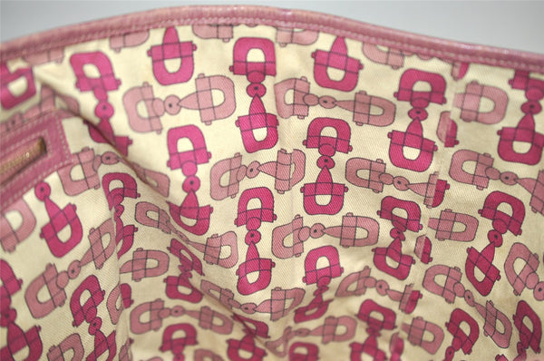 Authentic GUCCI Sherry Line Tote Bag GG Canvas Leather 139260 Beige Pink 2257I