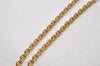 Authentic Christian Dior Gold Tone Rhinestone Chain Pendant Necklace CD 2258I