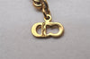 Authentic Christian Dior Gold Tone Rhinestone Chain Pendant Necklace CD 2258I