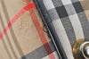 Authentic Burberrys Nova Check Canvas Leather Hand Boston Bag Beige 2259K