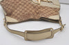 Auth GUCCI Sherry Line Horsebit Shoulder Bag Canvas Leather 137386 Brown 2260J