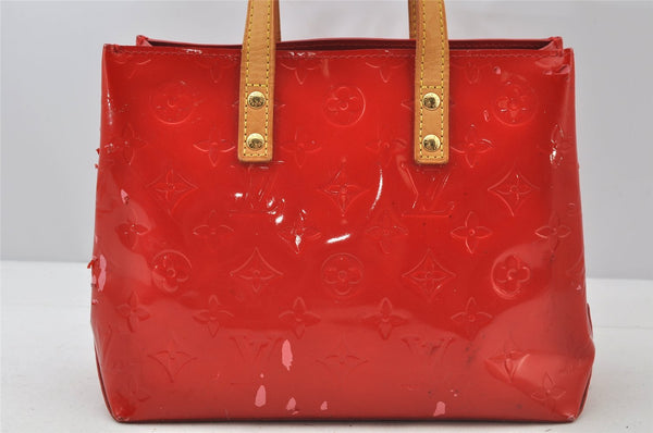 Authentic Louis Vuitton Vernis Reade PM Hand Bag Red M91088 LV 2262J