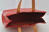 Authentic Louis Vuitton Vernis Reade PM Hand Bag Red M91088 LV 2262J