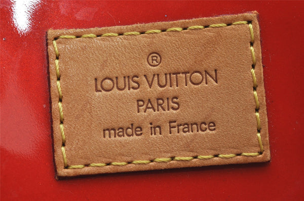 Authentic Louis Vuitton Vernis Reade PM Hand Bag Red M91088 LV 2262J