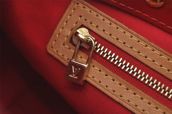 Authentic Louis Vuitton Vernis Reade PM Hand Bag Red M91088 LV 2262J