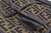 Authentic FENDI Zucca Vintage Hand Tote Bag Canvas Leather Brown 2263J