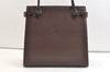 Authentic Burberrys Vintage Leather Hand Bag Purse Brown 2265K