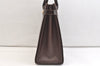 Authentic Burberrys Vintage Leather Hand Bag Purse Brown 2265K