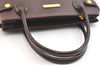 Authentic Burberrys Vintage Leather Hand Bag Purse Brown 2265K