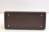 Authentic Burberrys Vintage Leather Hand Bag Purse Brown 2265K