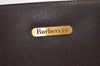 Authentic Burberrys Vintage Leather Hand Bag Purse Brown 2265K