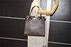 Authentic Burberrys Vintage Leather Hand Bag Purse Brown 2265K