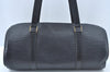 Authentic Louis Vuitton Epi Soufflot Black Hand Bag M52222 LV 2266J