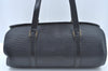 Authentic Louis Vuitton Epi Soufflot Black Hand Bag M52222 LV 2266J