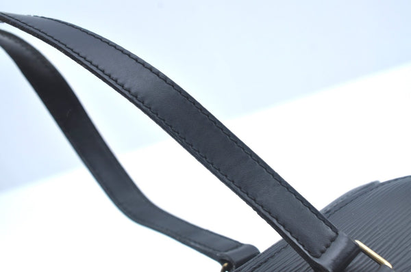 Authentic Louis Vuitton Epi Soufflot Black Hand Bag M52222 LV 2266J