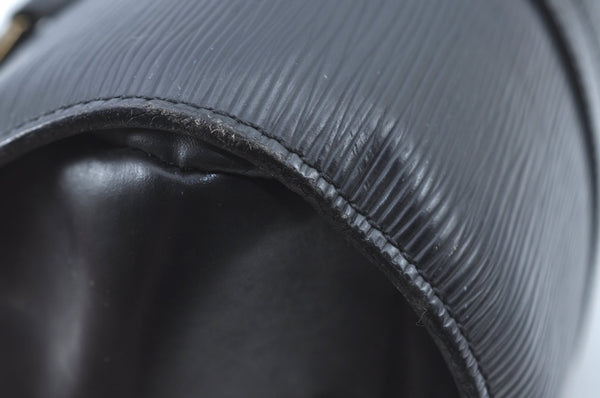 Authentic Louis Vuitton Epi Soufflot Black Hand Bag M52222 LV 2266J