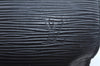 Authentic Louis Vuitton Epi Soufflot Black Hand Bag M52222 LV 2266J