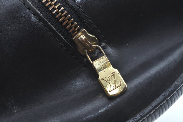 Authentic Louis Vuitton Epi Soufflot Black Hand Bag M52222 LV 2266J