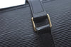 Authentic Louis Vuitton Epi Soufflot Black Hand Bag M52222 LV 2266J