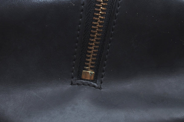 Authentic Louis Vuitton Epi Soufflot Black Hand Bag M52222 LV 2266J