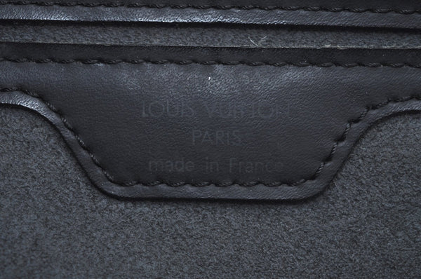 Authentic Louis Vuitton Epi Soufflot Black Hand Bag M52222 LV 2266J