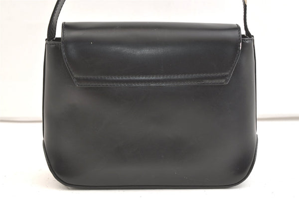 Authentic BURBERRY Vintage Leather Shoulder Hand Bag Purse Black 2266K